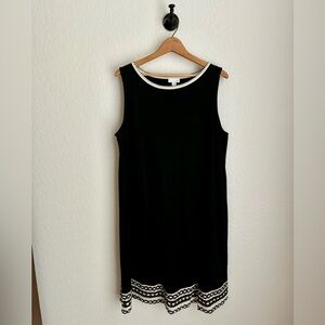 J.Jill Sleeveless Black and White Dress